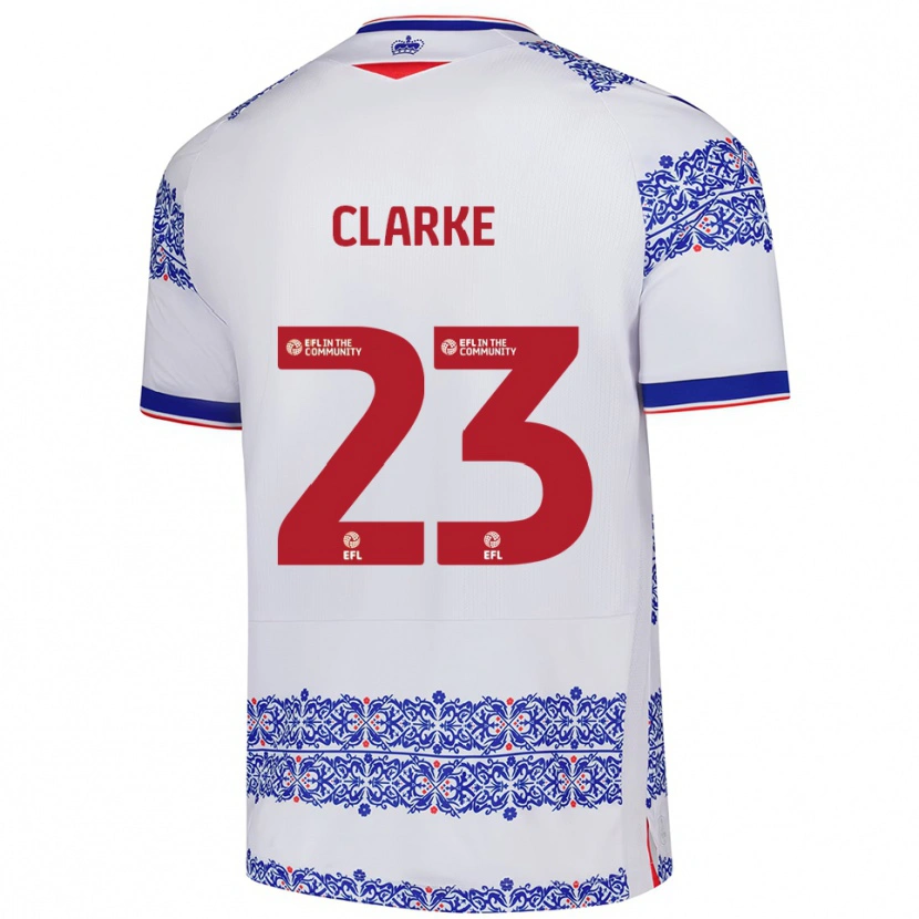Danxen Damen John Clarke #23 Weiß Blau Heimtrikot Trikot 2025/26 T-Shirt Österreich