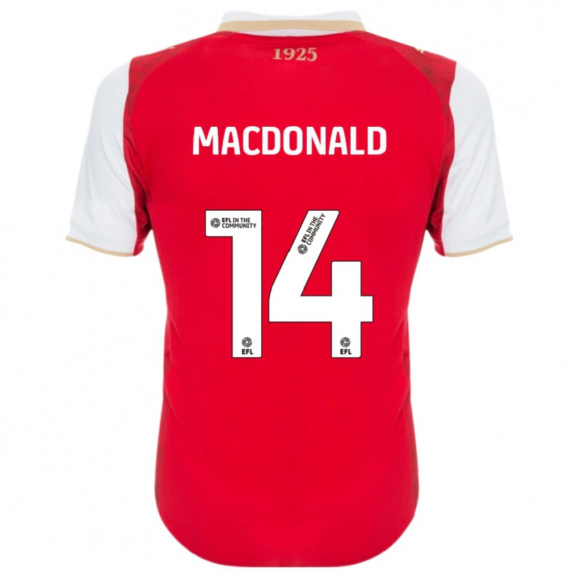 Danxen Damen Alex Macdonald #14 Rot Weiß Heimtrikot Trikot 2025/26 T-Shirt Österreich