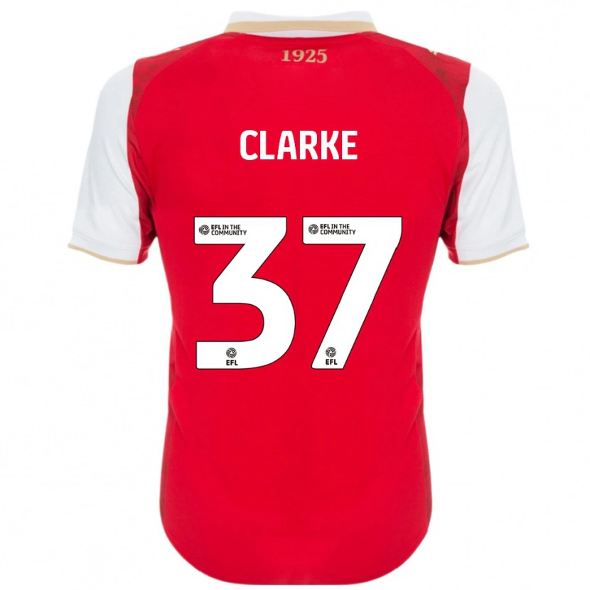 Danxen Damen James Clarke #37 Rot Weiß Heimtrikot Trikot 2025/26 T-Shirt Österreich