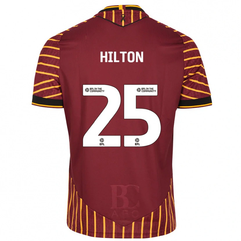 Danxen Damen Joe Hilton #25 Orange Burgunderrot Heimtrikot Trikot 2025/26 T-Shirt Österreich