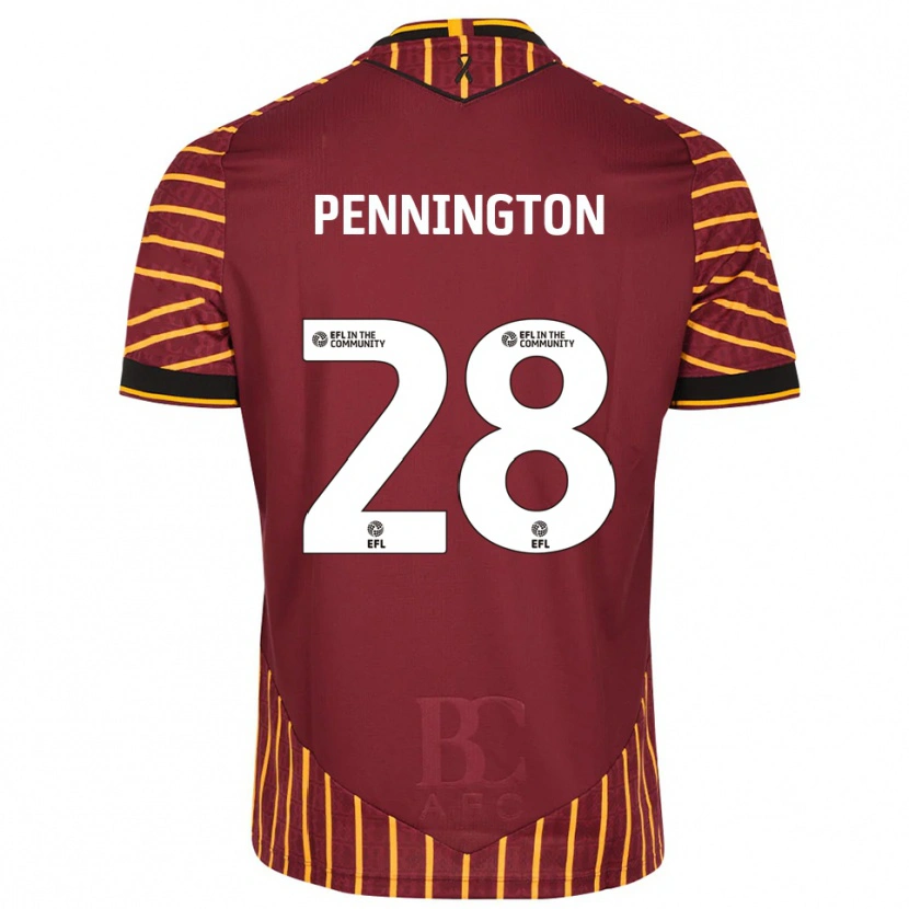 Danxen Damen Matthew Pennington #28 Orange Burgunderrot Heimtrikot Trikot 2025/26 T-Shirt Österreich