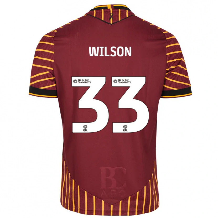 Danxen Damen Adam Wilson #33 Orange Burgunderrot Heimtrikot Trikot 2025/26 T-Shirt Österreich