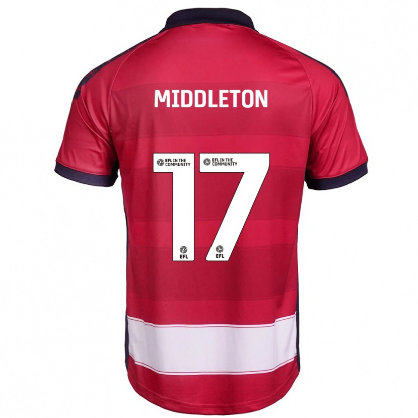 Danxen Damen Glenn Middleton #17 Rot Weiß Heimtrikot Trikot 2025/26 T-Shirt Österreich