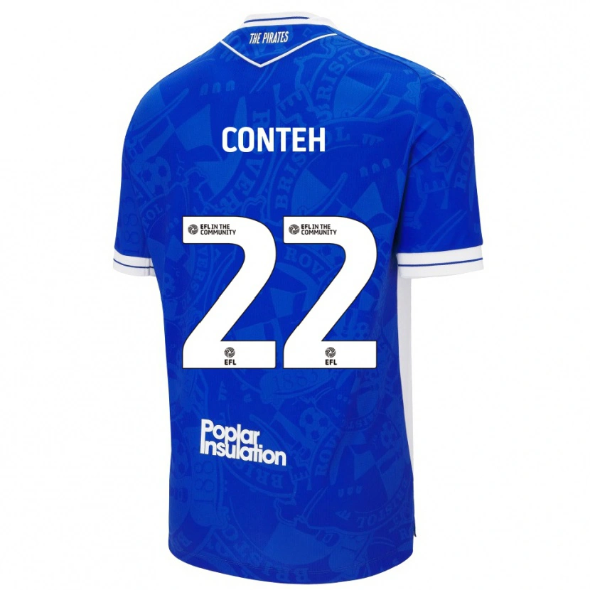 Danxen Damen Kamil Conteh #22 Blau Weiß Heimtrikot Trikot 2025/26 T-Shirt Österreich