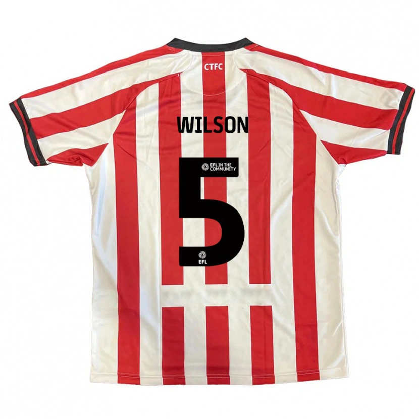 Danxen Damen James Wilson #5 Rot Weiß Schwarz Heimtrikot Trikot 2025/26 T-Shirt Österreich