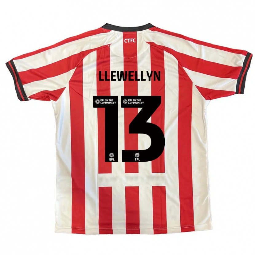 Danxen Damen Ffion Llewellyn #13 Rot Weiß Schwarz Heimtrikot Trikot 2025/26 T-Shirt Österreich