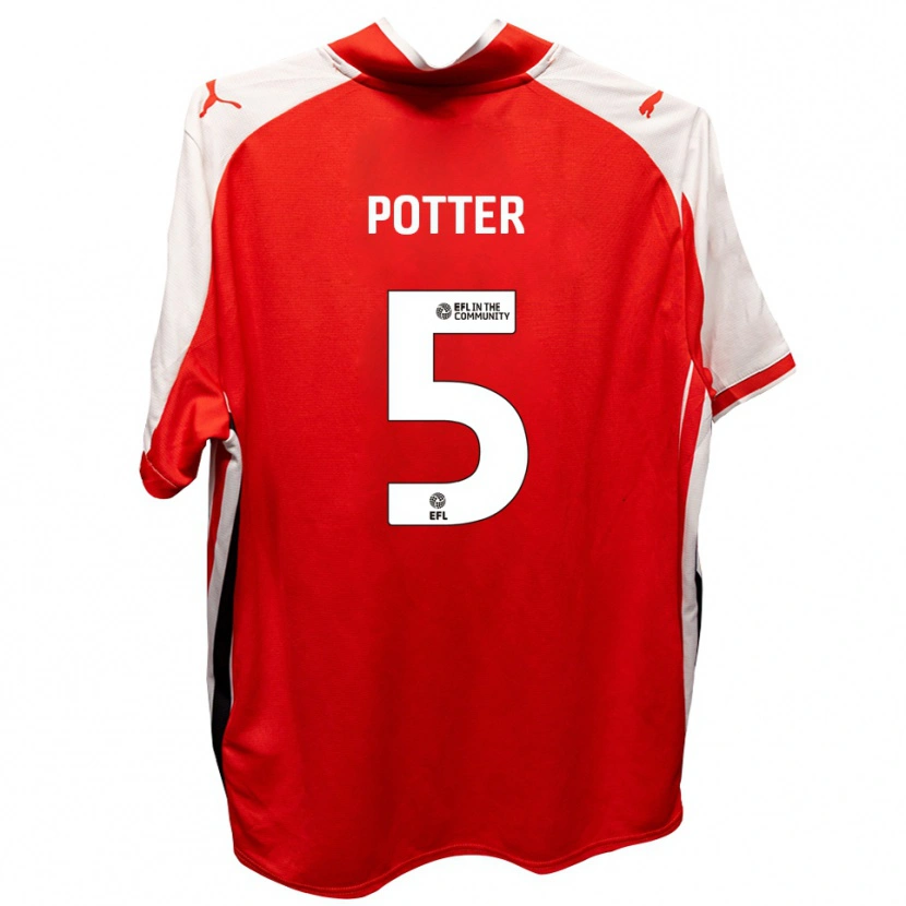 Danxen Damen Finley Potter #5 Rot Weiß Heimtrikot Trikot 2025/26 T-Shirt Österreich