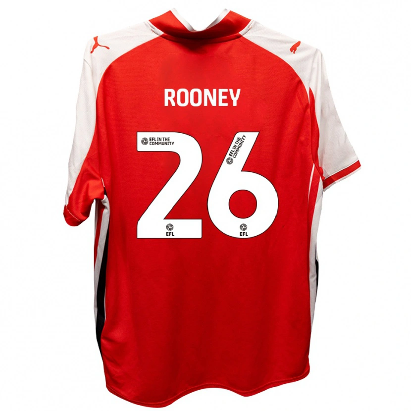 Danxen Damen Shaun Rooney #26 Rot Weiß Heimtrikot Trikot 2025/26 T-Shirt Österreich
