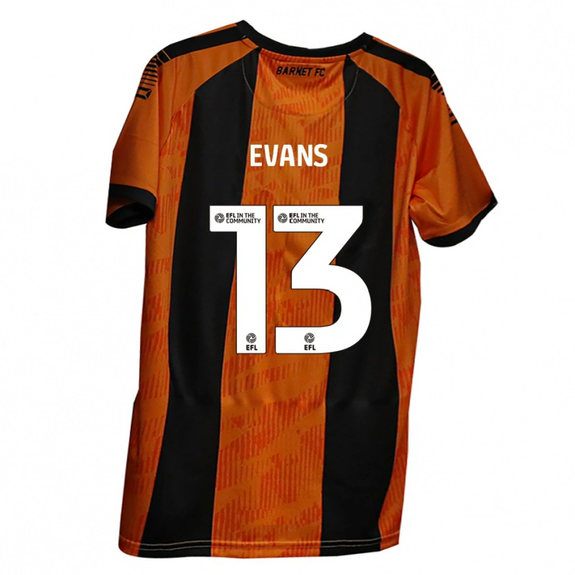 Danxen Damen Owen Evans #13 Orange Schwarz Heimtrikot Trikot 2025/26 T-Shirt Österreich