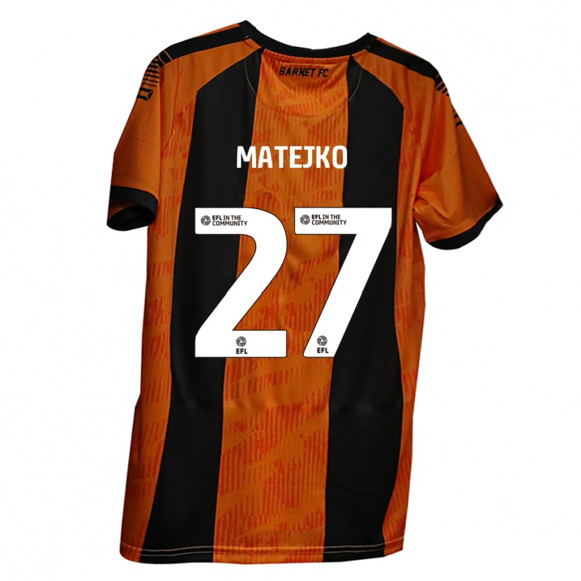 Danxen Damen Patrick Matejko #27 Orange Schwarz Heimtrikot Trikot 2025/26 T-Shirt Österreich