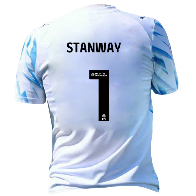Danxen Damen Wyll Stanway #1 Weiß Himmelblau Heimtrikot Trikot 2025/26 T-Shirt Österreich