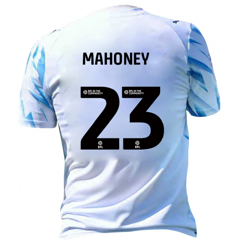 Danxen Damen Connor Mahoney #23 Weiß Himmelblau Heimtrikot Trikot 2025/26 T-Shirt Österreich