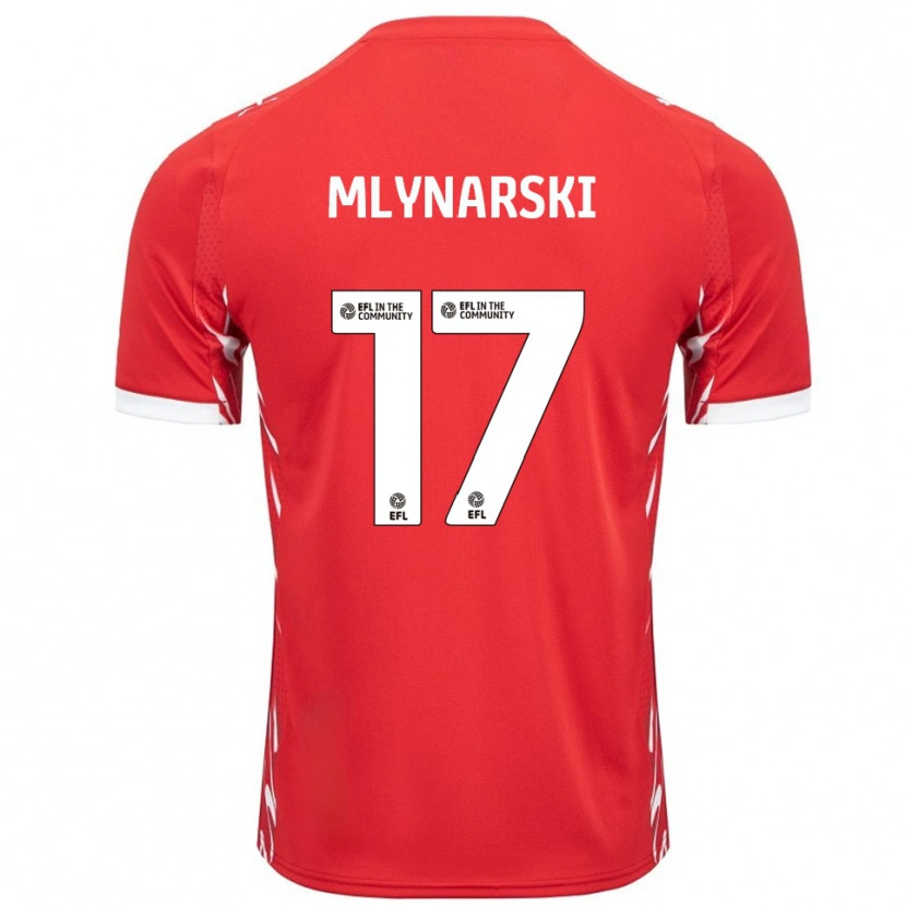 Danxen Damen Patrick Mlynarski #17 Rot Weiß Heimtrikot Trikot 2025/26 T-Shirt Österreich