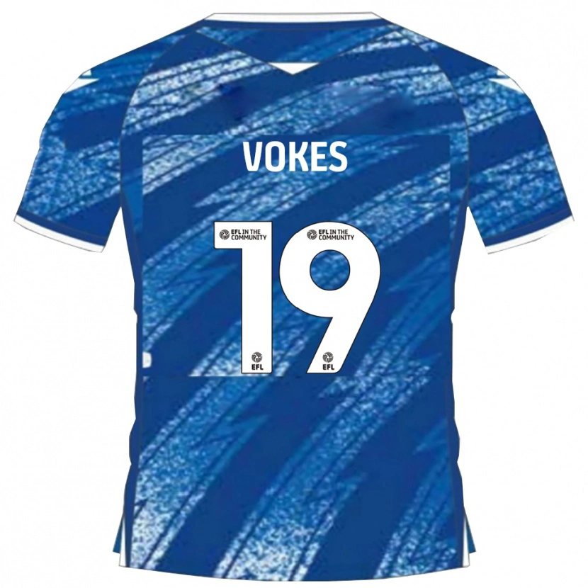 Danxen Damen Sam Vokes #19 Blau Weiß Heimtrikot Trikot 2025/26 T-Shirt Österreich