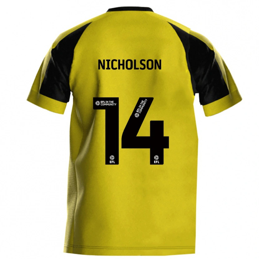 Danxen Damen Charlie Nicholson #14 Gelb Grau Heimtrikot Trikot 2025/26 T-Shirt Österreich
