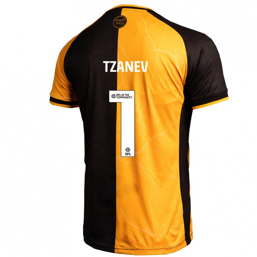 Danxen Damen Nik Tzanev #1 Gelb Schwarz Heimtrikot Trikot 2025/26 T-Shirt Österreich