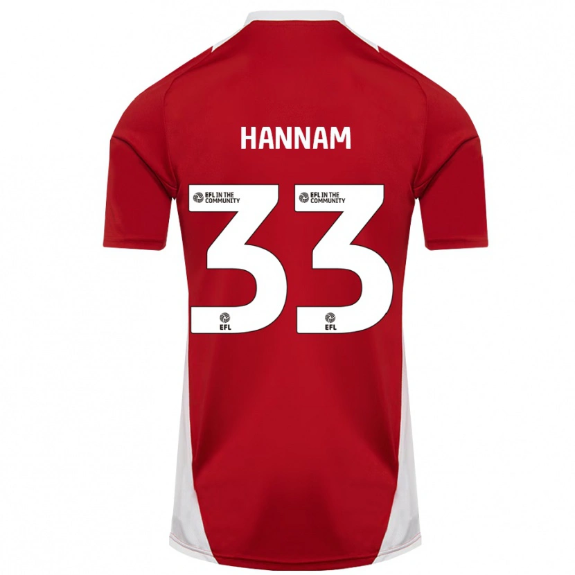 Danxen Damen Shawna Hannam #33 Rot Weiß Gold Heimtrikot Trikot 2025/26 T-Shirt Österreich