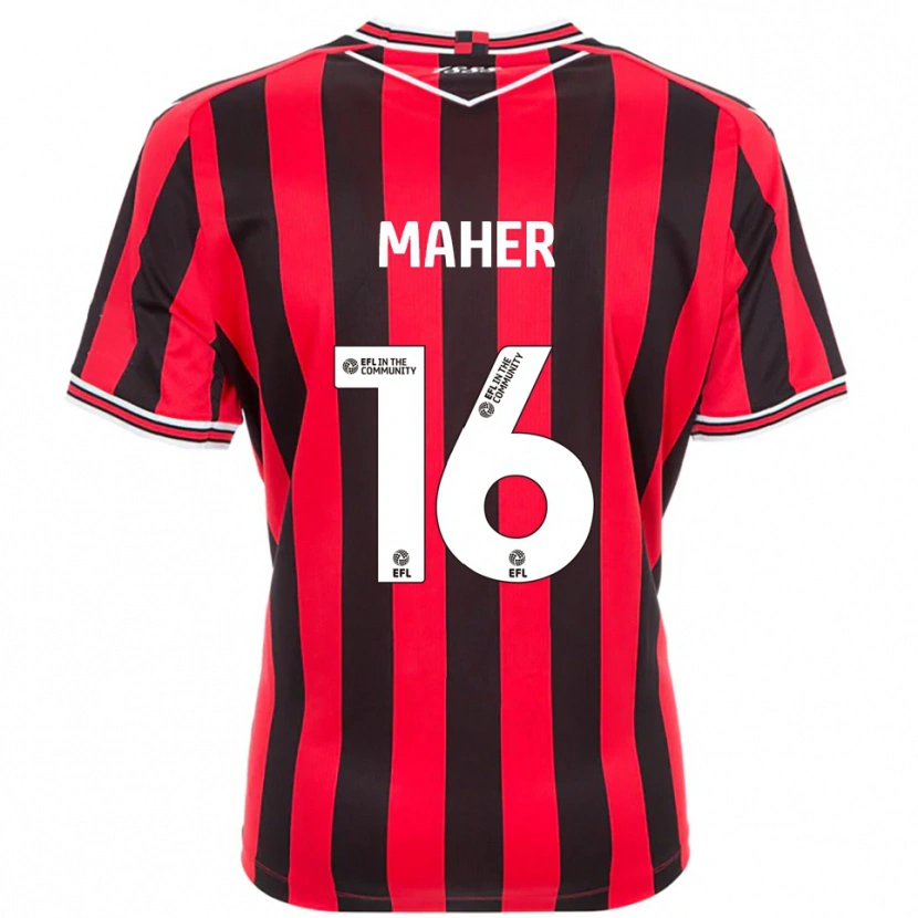 Danxen Damen Ronan Maher #16 Rot Schwarz Heimtrikot Trikot 2025/26 T-Shirt Österreich