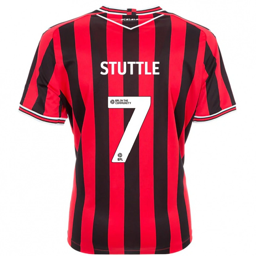 Danxen Damen Jonny Stuttle #7 Rot Schwarz Heimtrikot Trikot 2025/26 T-Shirt Österreich