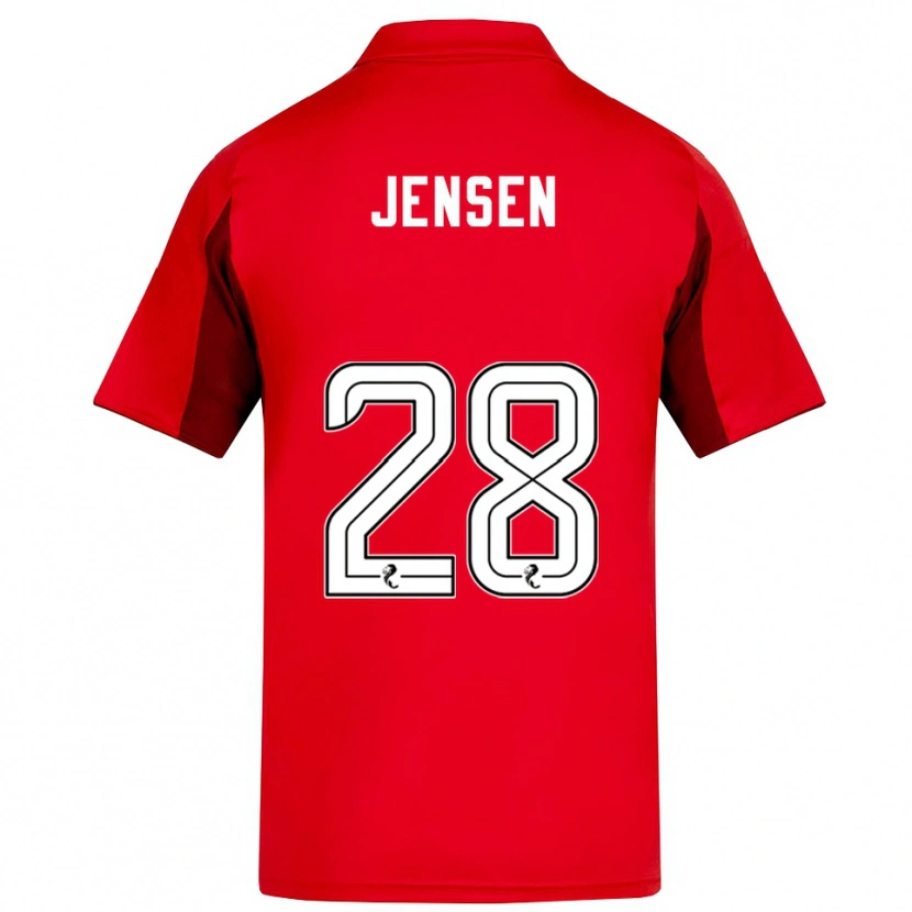 Danxen Damen Alexander Jensen #28 Rot Burgunderrot Heimtrikot Trikot 2025/26 T-Shirt Österreich