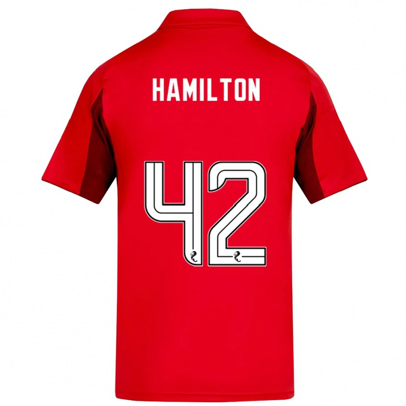 Danxen Damen Brendan Hamilton #42 Rot Burgunderrot Heimtrikot Trikot 2025/26 T-Shirt Österreich