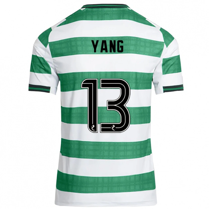 Danxen Damen Hyun-Jun Yang #13 Grün Weiß Heimtrikot Trikot 2025/26 T-Shirt Österreich