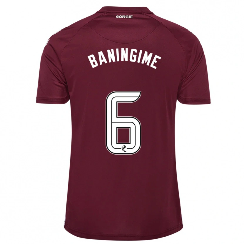 Danxen Damen Beni Baningime #6 Burgunderrot Weiß Heimtrikot Trikot 2025/26 T-Shirt Österreich