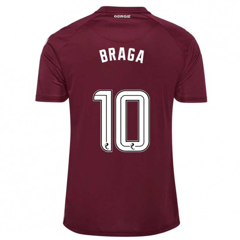 Danxen Damen Cláudio Braga #10 Burgunderrot Weiß Heimtrikot Trikot 2025/26 T-Shirt Österreich