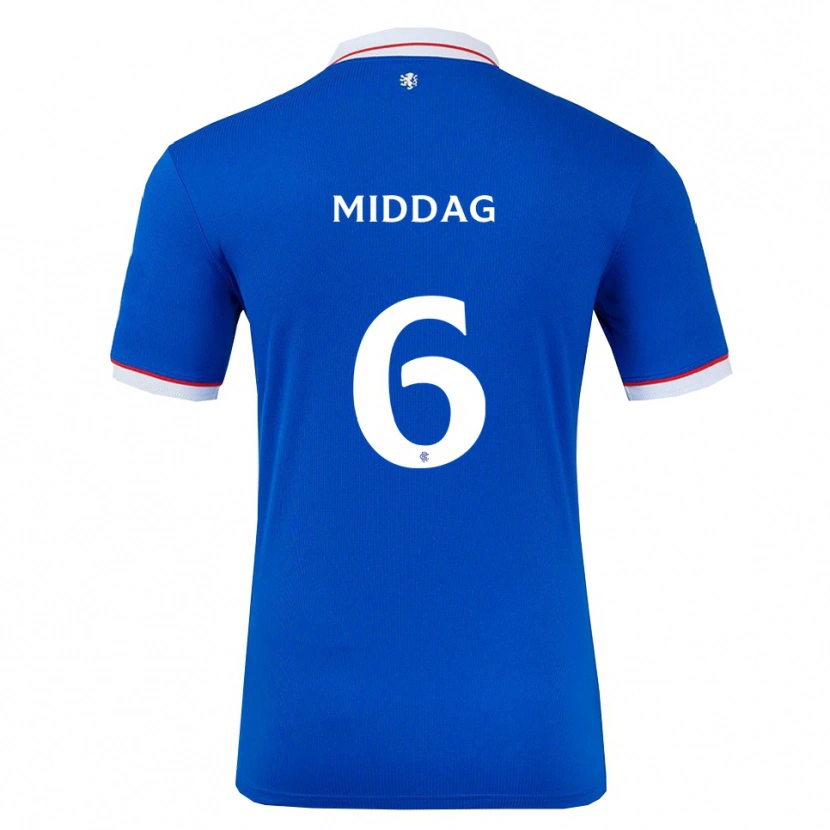 Danxen Damen Tessel Middag #6 Blau Weiß Heimtrikot Trikot 2025/26 T-Shirt Österreich