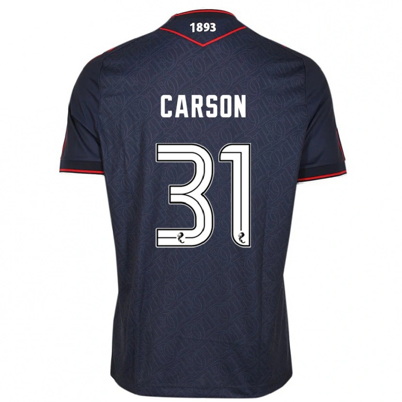 Danxen Damen Trevor Carson #31 Marine Weiß Heimtrikot Trikot 2025/26 T-Shirt Österreich