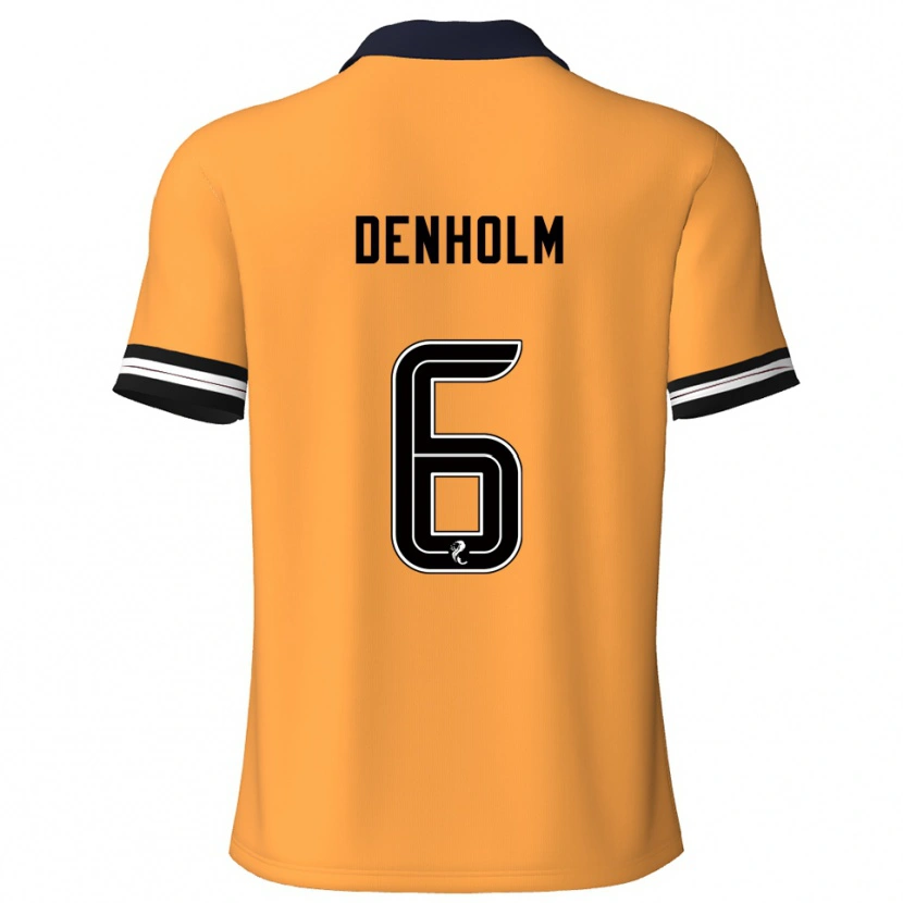 Danxen Damen Aidan Denholm #6 Gelb Schwarz Heimtrikot Trikot 2025/26 T-Shirt Österreich
