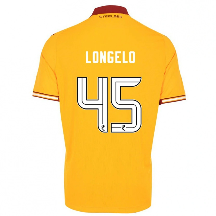 Danxen Damen Emmanuel Longelo #45 Gelb Burgunderrot Heimtrikot Trikot 2025/26 T-Shirt Österreich