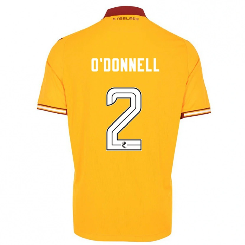 Danxen Damen Stephen O'donnell #2 Gelb Burgunderrot Heimtrikot Trikot 2025/26 T-Shirt Österreich