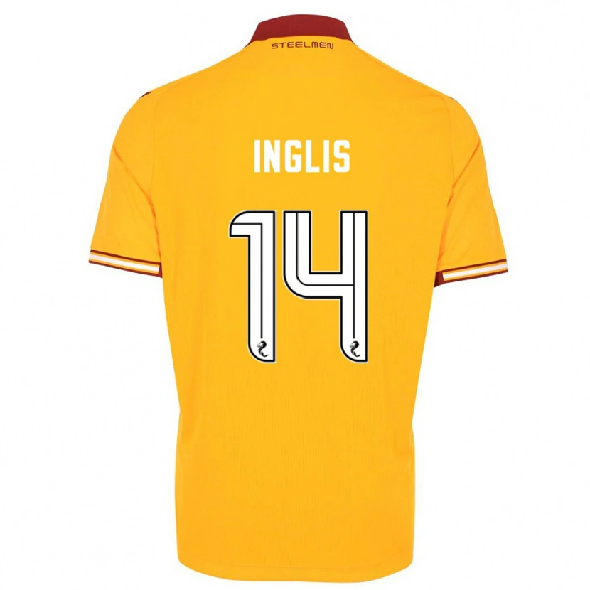 Danxen Damen Gill Inglis #14 Gelb Burgunderrot Heimtrikot Trikot 2025/26 T-Shirt Österreich