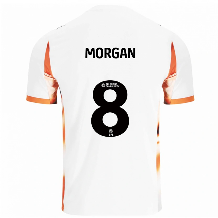 Danxen Damen Albie Morgan #8 Weiß Orange Schwarz Auswärtstrikot Trikot 2025/26 T-Shirt Österreich