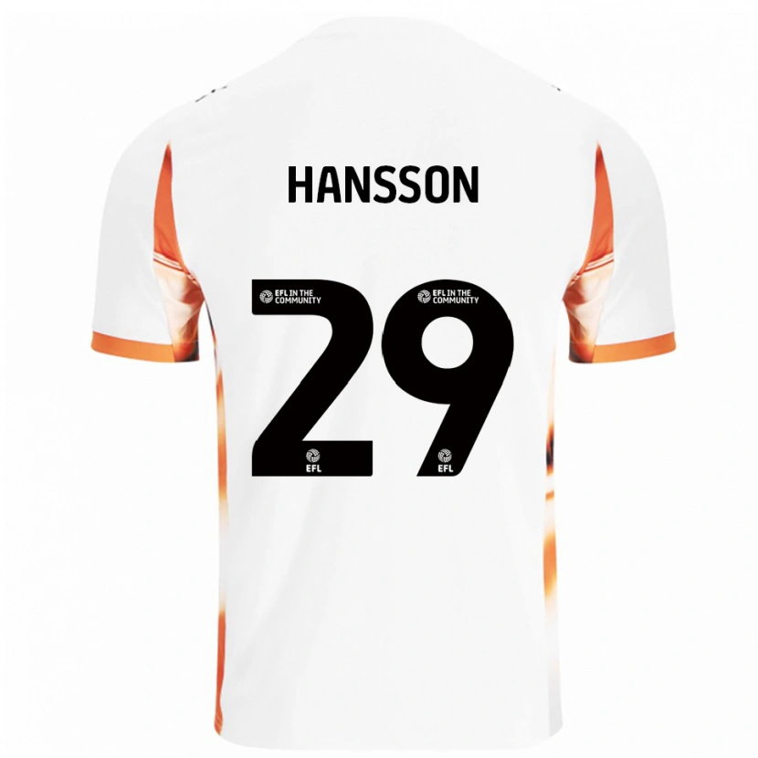 Danxen Damen Emil Hansson #29 Weiß Orange Schwarz Auswärtstrikot Trikot 2025/26 T-Shirt Österreich