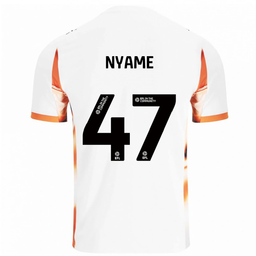Danxen Damen Josh Nyame #47 Weiß Orange Schwarz Auswärtstrikot Trikot 2025/26 T-Shirt Österreich