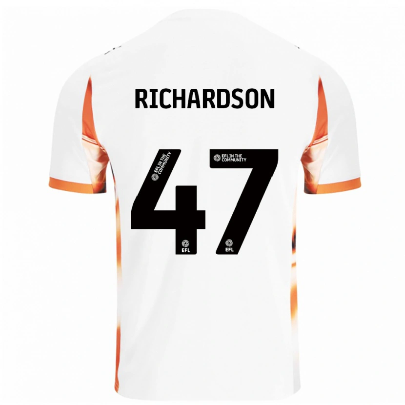 Danxen Damen Jack Richardson #47 Weiß Orange Schwarz Auswärtstrikot Trikot 2025/26 T-Shirt Österreich
