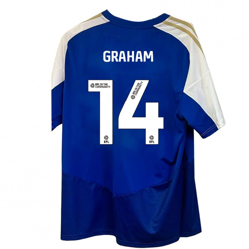 Danxen Damen Callum Graham #14 Blau Weiß Gold Auswärtstrikot Trikot 2025/26 T-Shirt Österreich