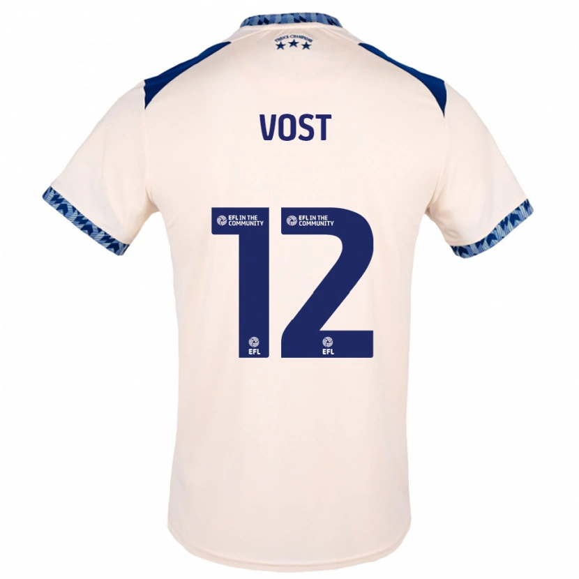 Danxen Damen Daniel Vost #12 Creme Marine Auswärtstrikot Trikot 2025/26 T-Shirt Österreich
