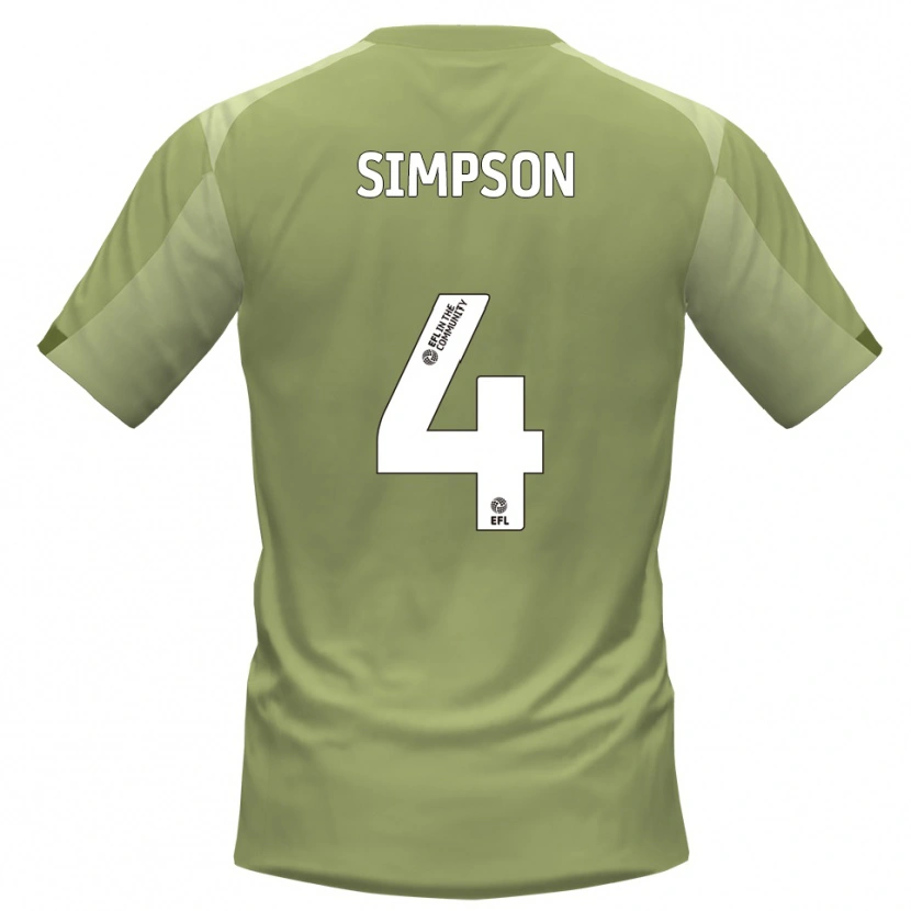 Danxen Damen Jack Simpson #4 Salbei Champagner Auswärtstrikot Trikot 2025/26 T-Shirt Österreich