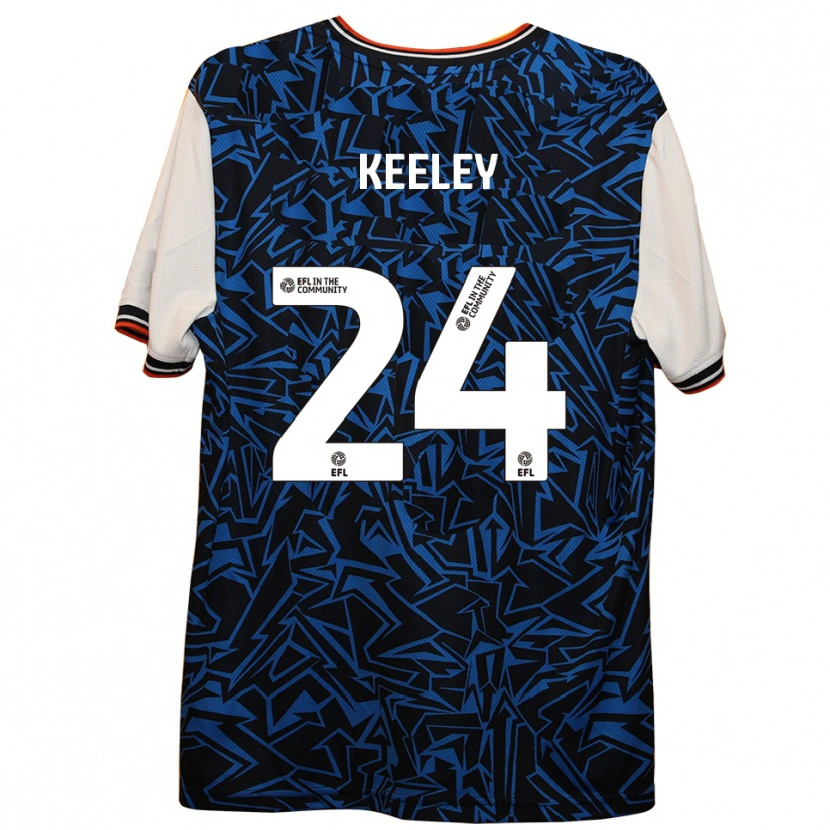 Danxen Damen Josh Keeley #24 Blau Schwarz Weiß Auswärtstrikot Trikot 2025/26 T-Shirt Österreich