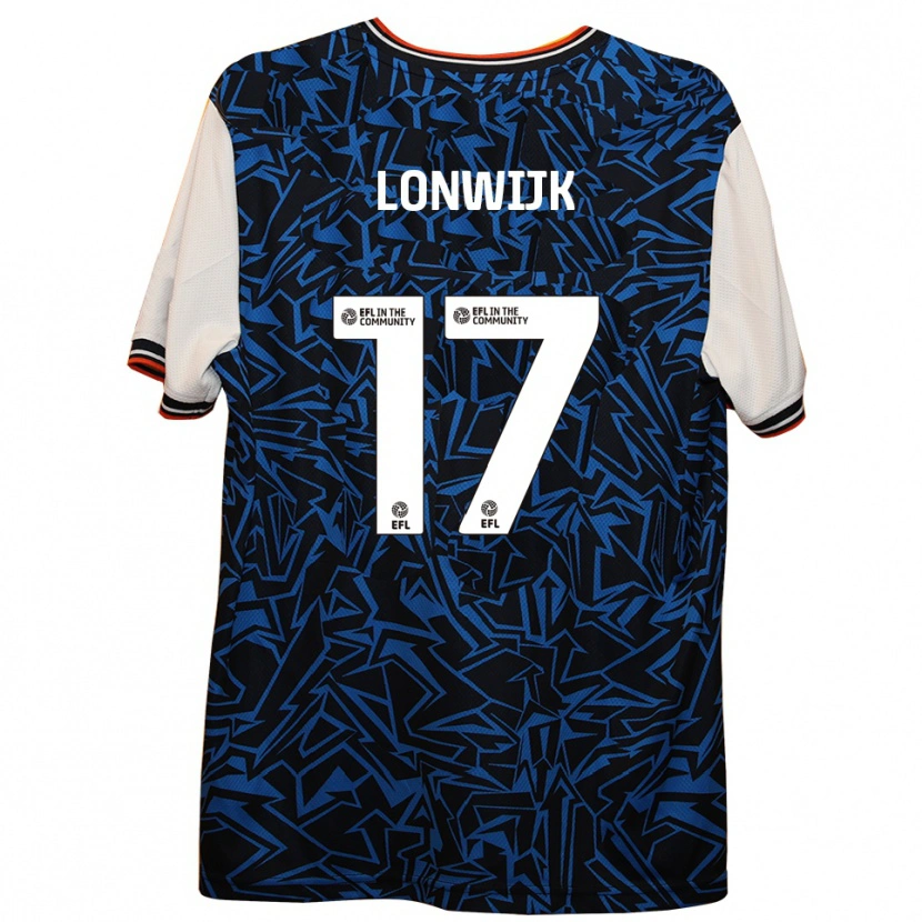Danxen Damen Nigel Lonwijk #17 Blau Schwarz Weiß Auswärtstrikot Trikot 2025/26 T-Shirt Österreich