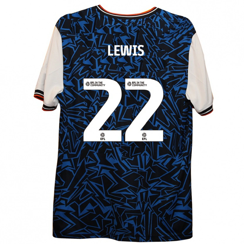 Danxen Damen Shanice Lewis #22 Blau Schwarz Weiß Auswärtstrikot Trikot 2025/26 T-Shirt Österreich