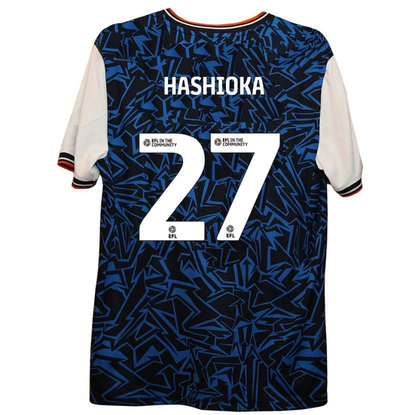Danxen Damen Daiki Hashioka #27 Blau Schwarz Weiß Auswärtstrikot Trikot 2025/26 T-Shirt Österreich