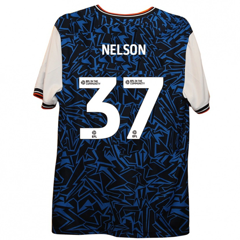 Danxen Damen Zack Nelson #37 Blau Schwarz Weiß Auswärtstrikot Trikot 2025/26 T-Shirt Österreich