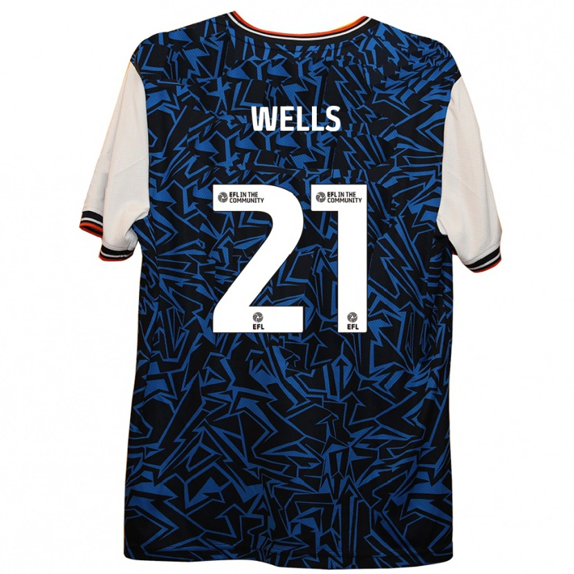 Danxen Damen Nahki Wells #21 Blau Schwarz Weiß Auswärtstrikot Trikot 2025/26 T-Shirt Österreich