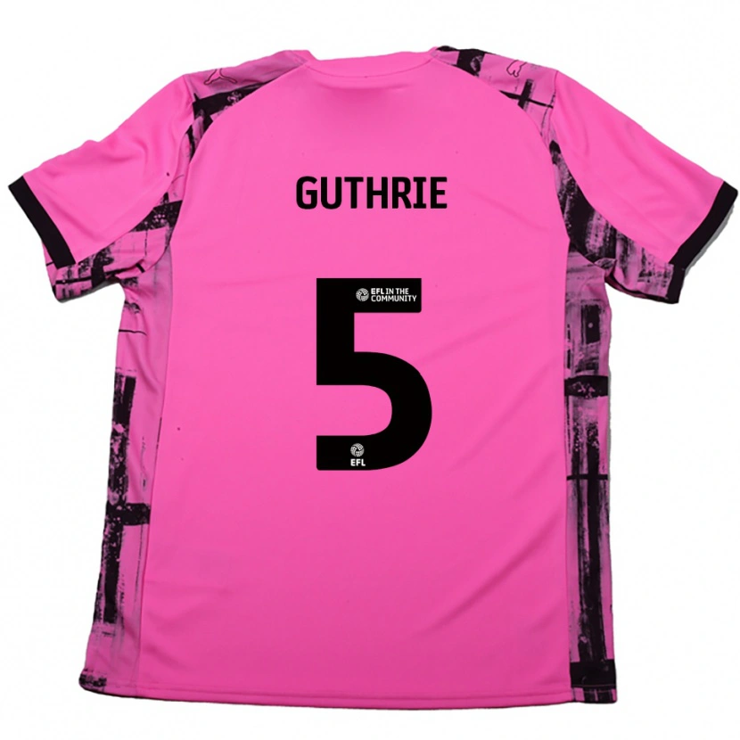 Danxen Damen Jon Guthrie #5 Rosenrot Schwarz Auswärtstrikot Trikot 2025/26 T-Shirt Österreich