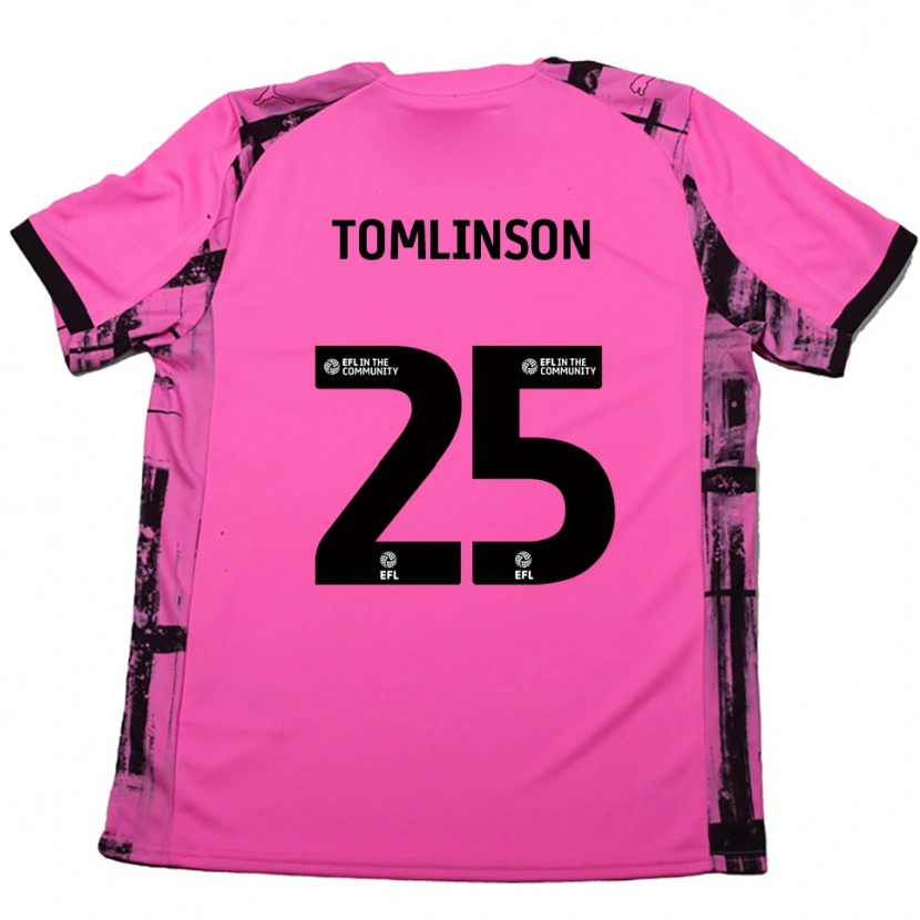 Danxen Damen Josh Tomlinson #25 Rosenrot Schwarz Auswärtstrikot Trikot 2025/26 T-Shirt Österreich