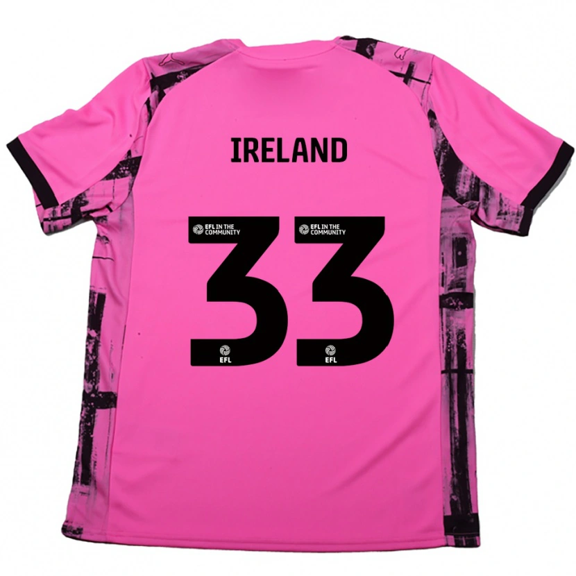 Danxen Damen Matthew Ireland #33 Rosenrot Schwarz Auswärtstrikot Trikot 2025/26 T-Shirt Österreich